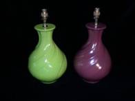 Spiral vase lamps