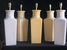 Tapered octagonal vase lamps